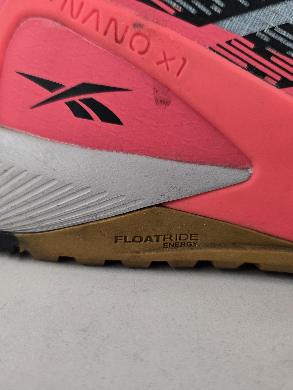 Reebok Woman's Lightweight Running Shoe - Gray with Pink Accents - Picture 5 of 11